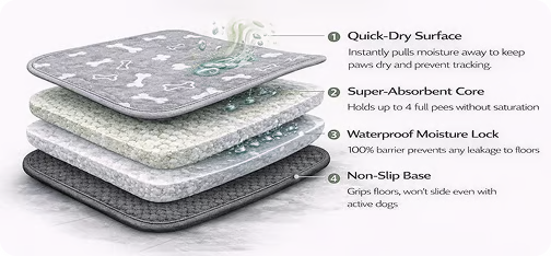 Holds 4X More Than Disposable Pads